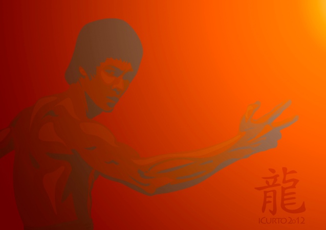 Ilustración de Bruce Lee realizada por nuestro miembro ICurto.